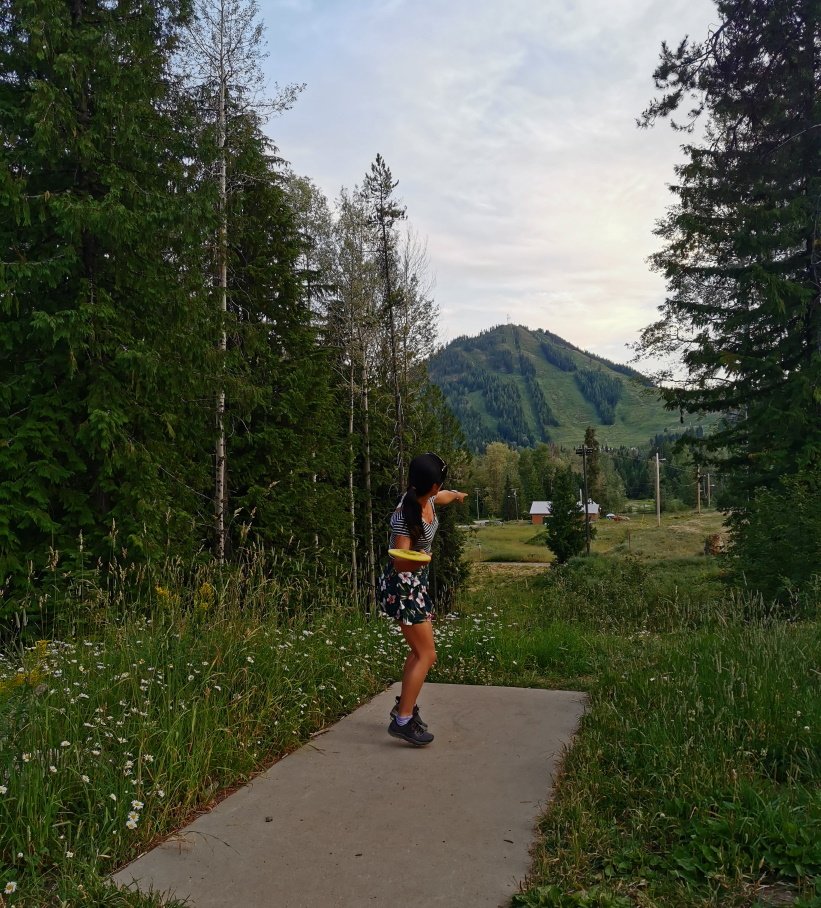 Stunning view at the disc golf course disc golf rossland