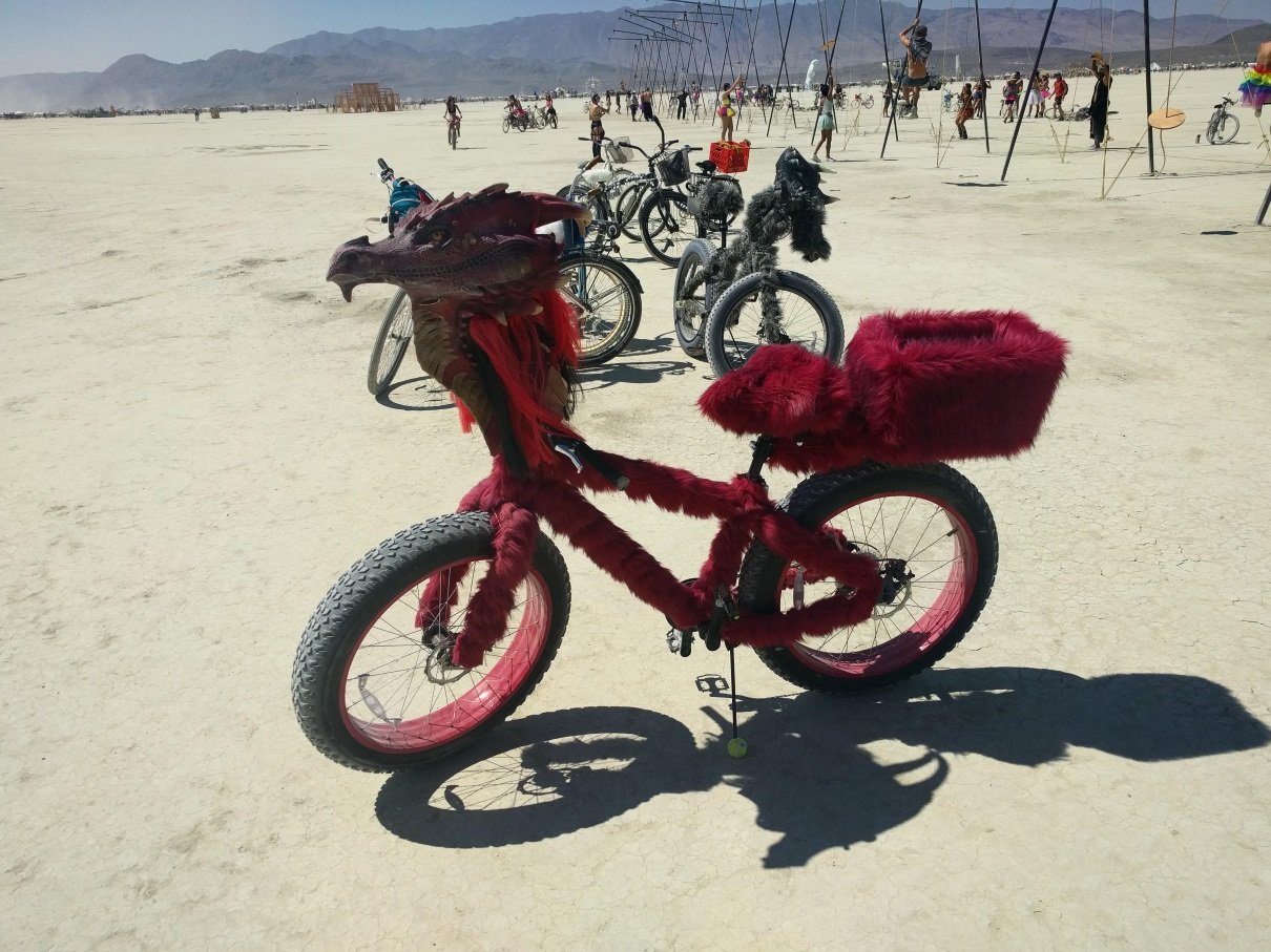 It's amazing how many people put a huge amount of effort decorating their bikes dragonbike
