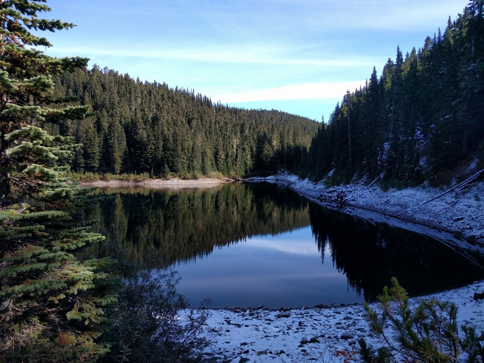 This is one of the lower lakes on the way up lower lake