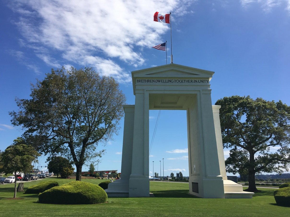 Peace Arch at the US-Canada border Peace Arch