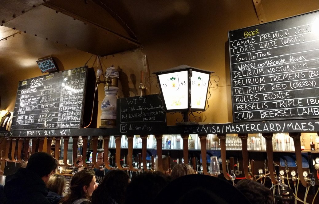 Final stop of the beer tour in Little Delirium. They have a phone book size beer selection you can order from Little Delirium