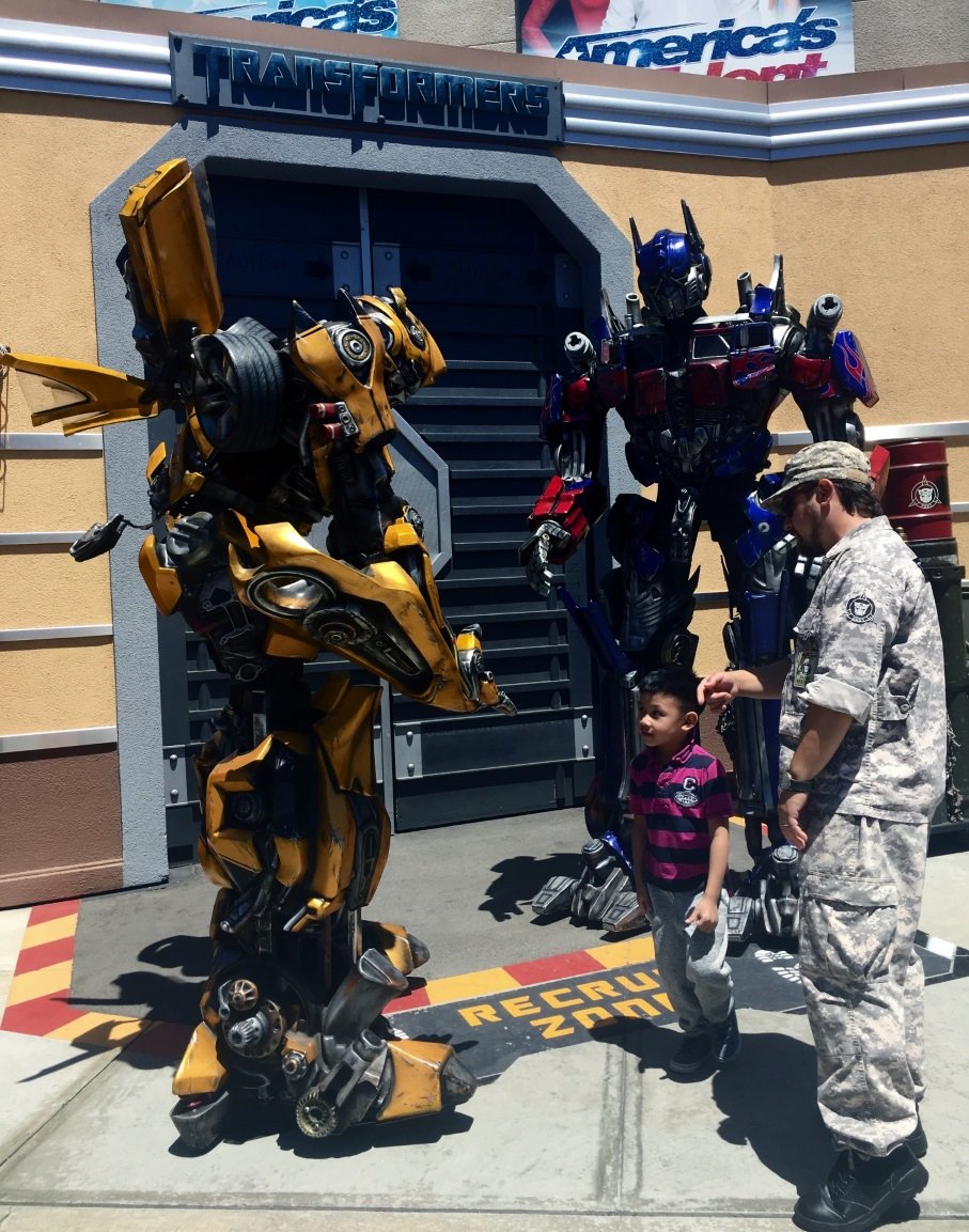 Now it's getting futuristic with Transformers (these were not statues) Transformers