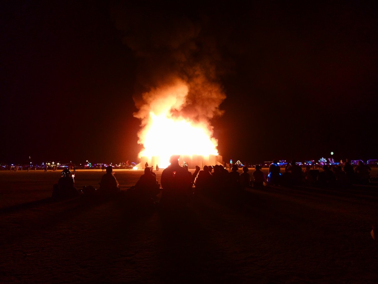 Our last night: seeing the man burn man burn
