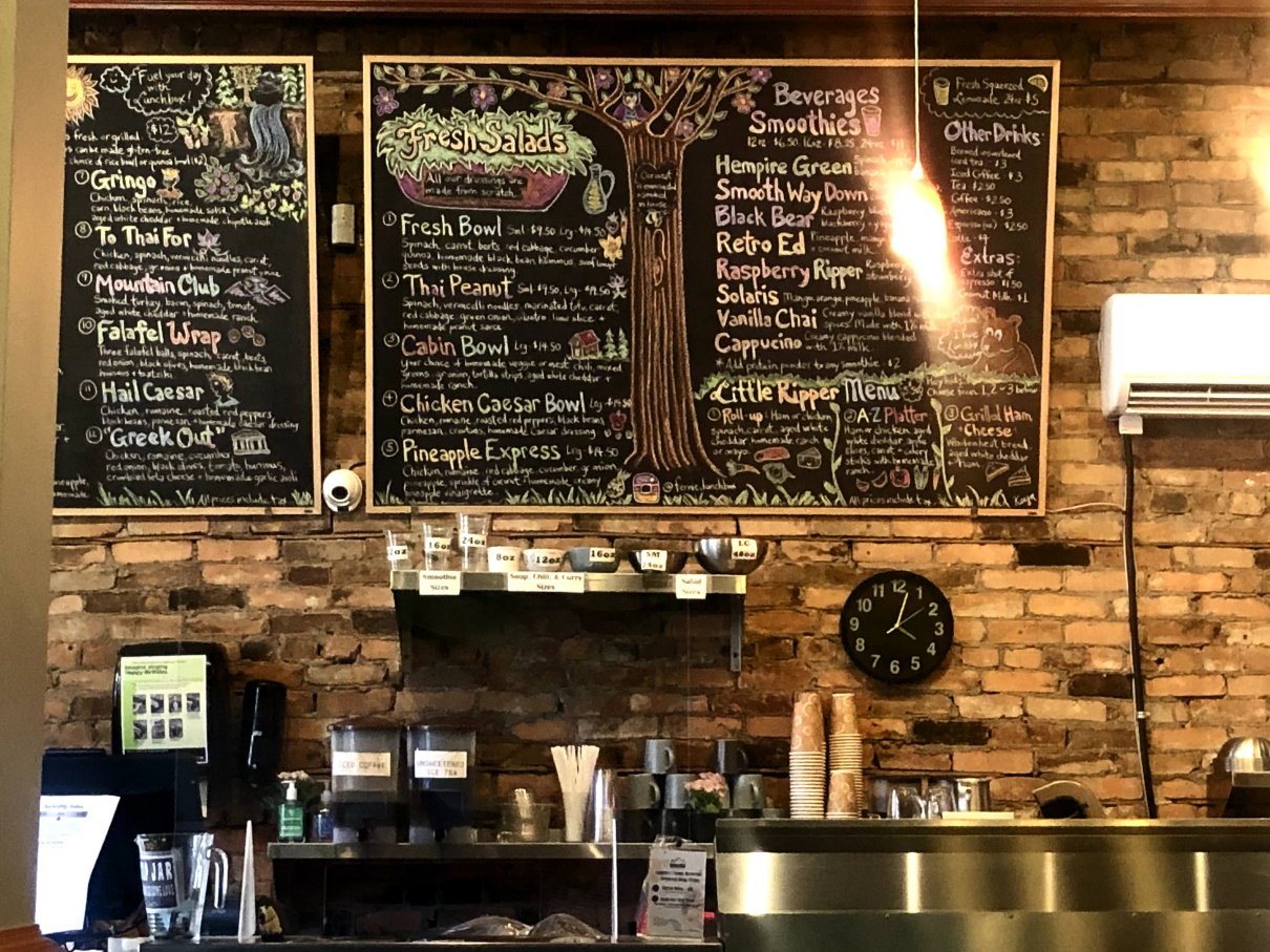 Lunchbox menu. Storefront can be seen in the picture above lunchbox