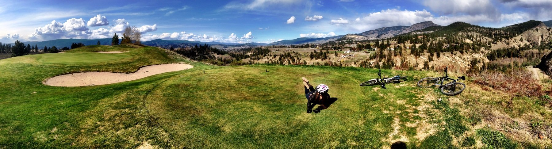 At one time we randomly ended up on this golfing course Golfing