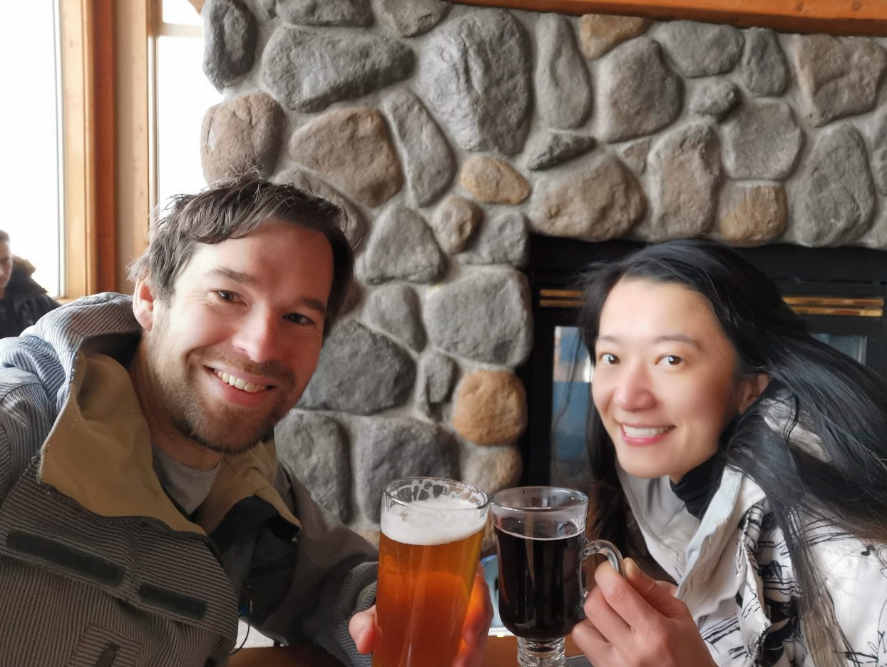 Geting lunch at the Gunbarrel Saloon & Restaurant and some drinks to lift the spirits gunbarrel
