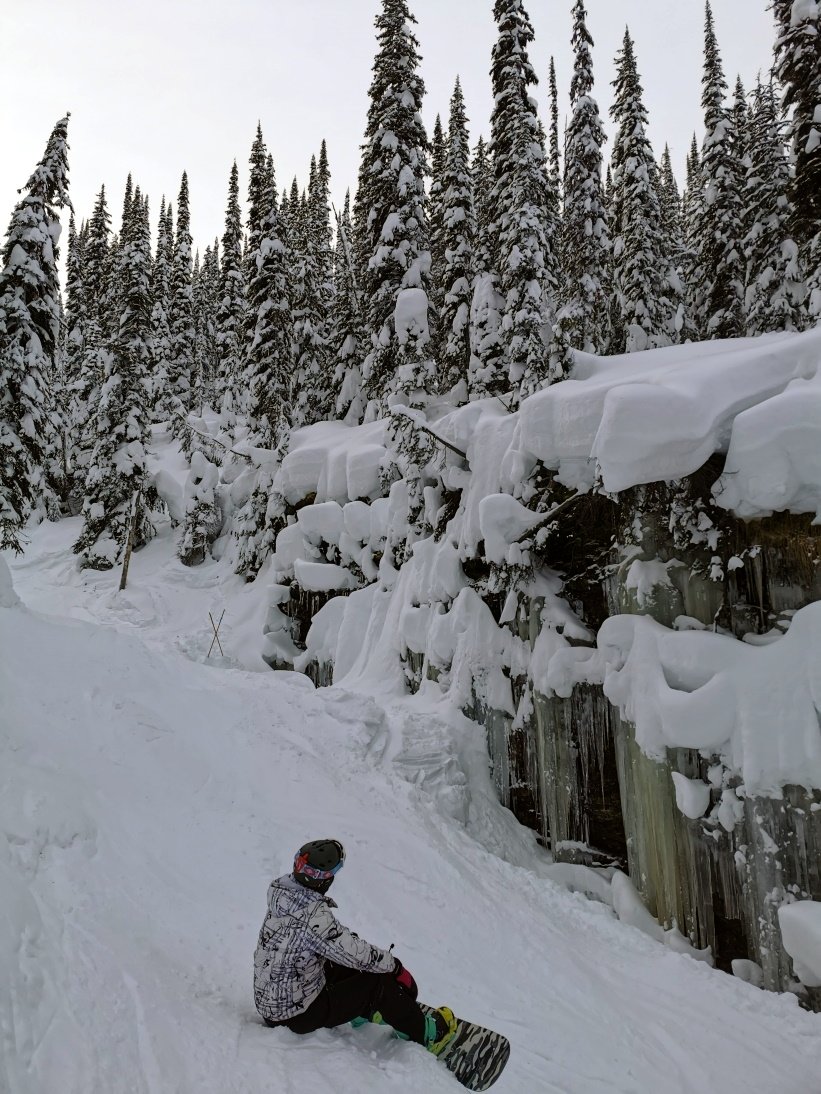 On run Big Woody after coming down the North Bowl Big Woody