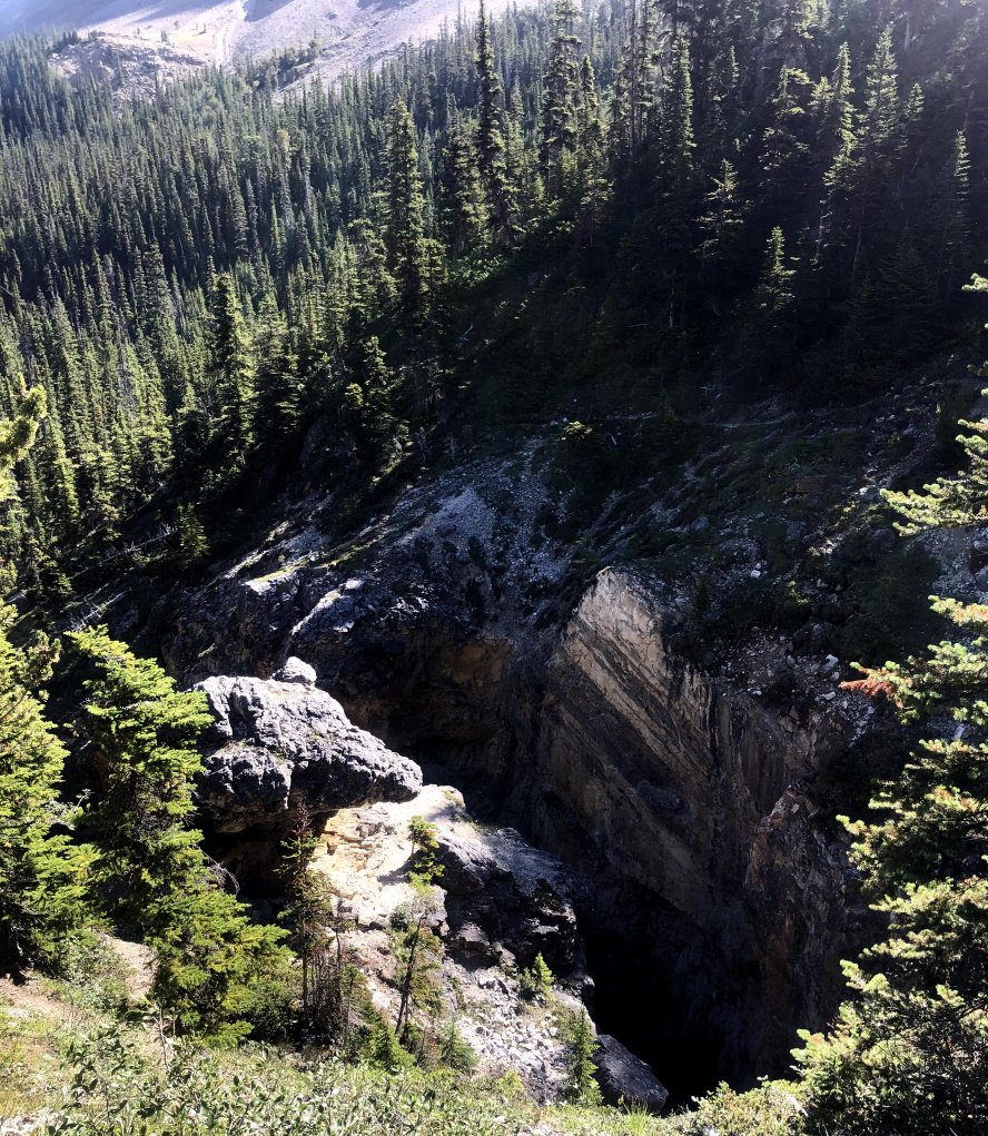 Can see the gorge here Bow Lake Gorge