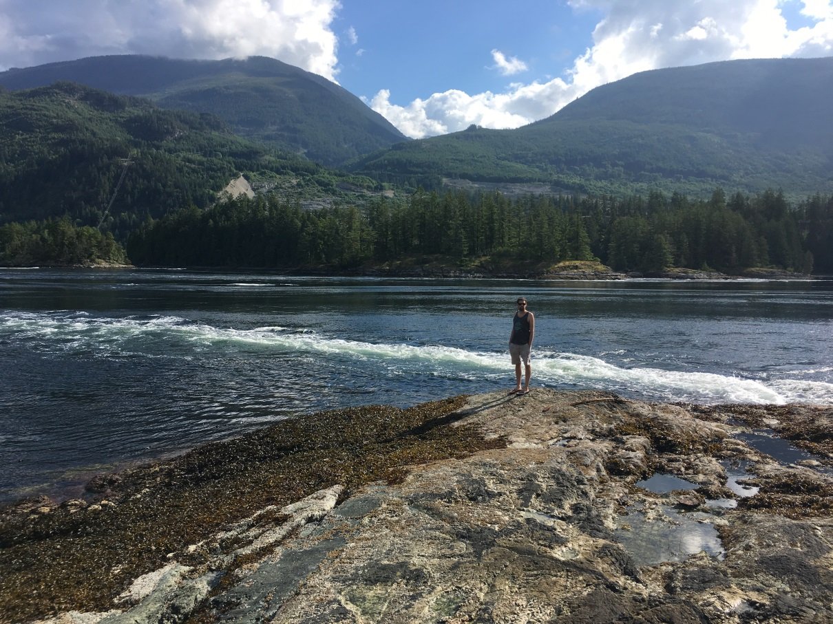 Next day we visited the Skookumchuck Narrows. 200 billion gallons of water forced through the narrows twice a day. Skookumchuck Narrows
