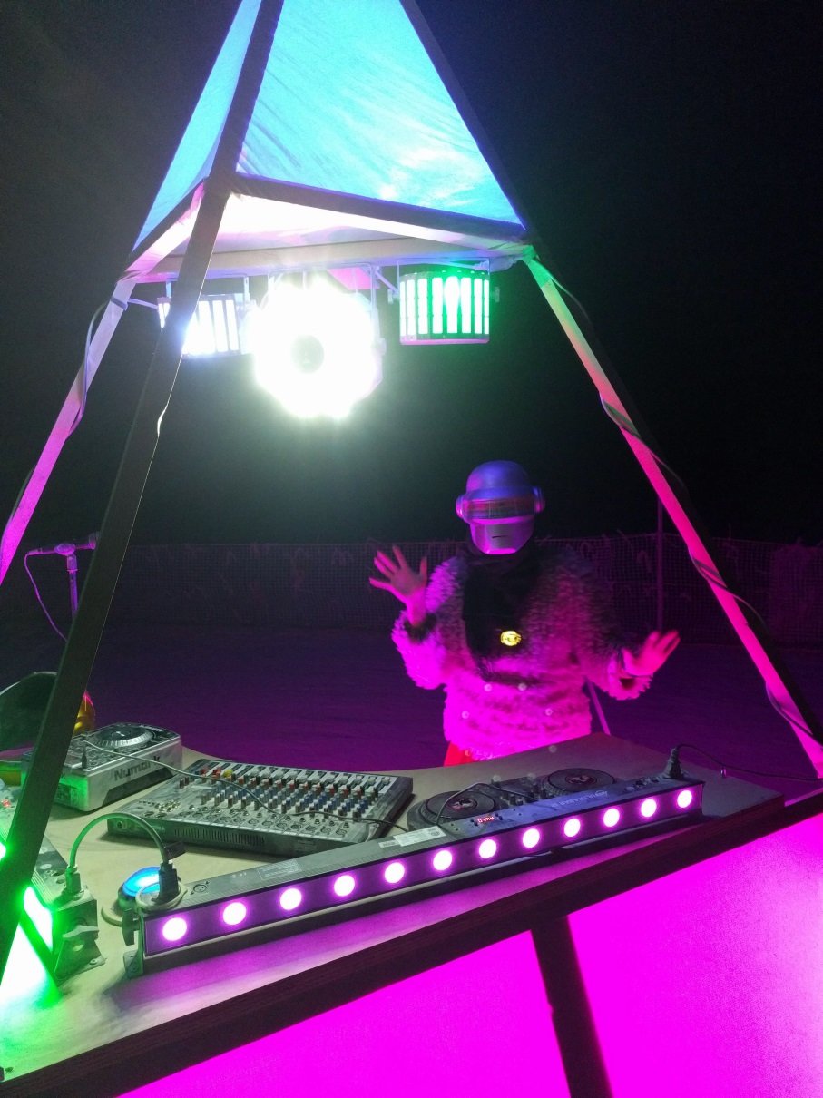 Daft Punk said hello at the trash fence trash fence
