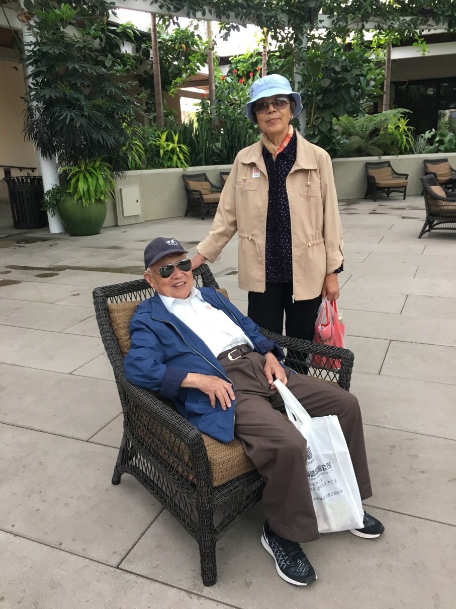 Everyone is exhausted from a long day of walking Grandparents