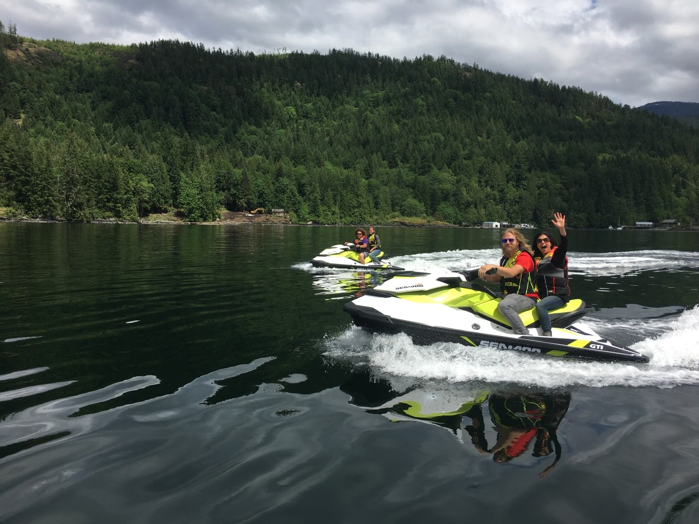 While we were on our Zodiac ride Kanika and Linda enjoyed themselves on a Jet Ski ride Jet Ski