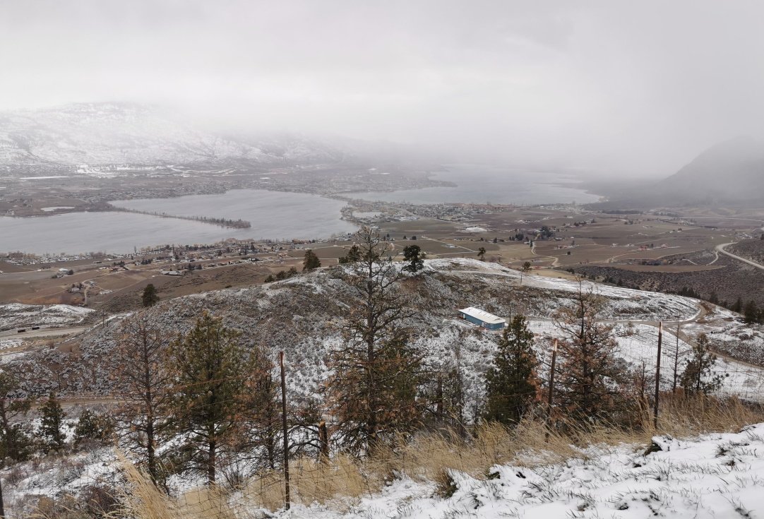 View over Osoyoos on a foggy day Osoyoos